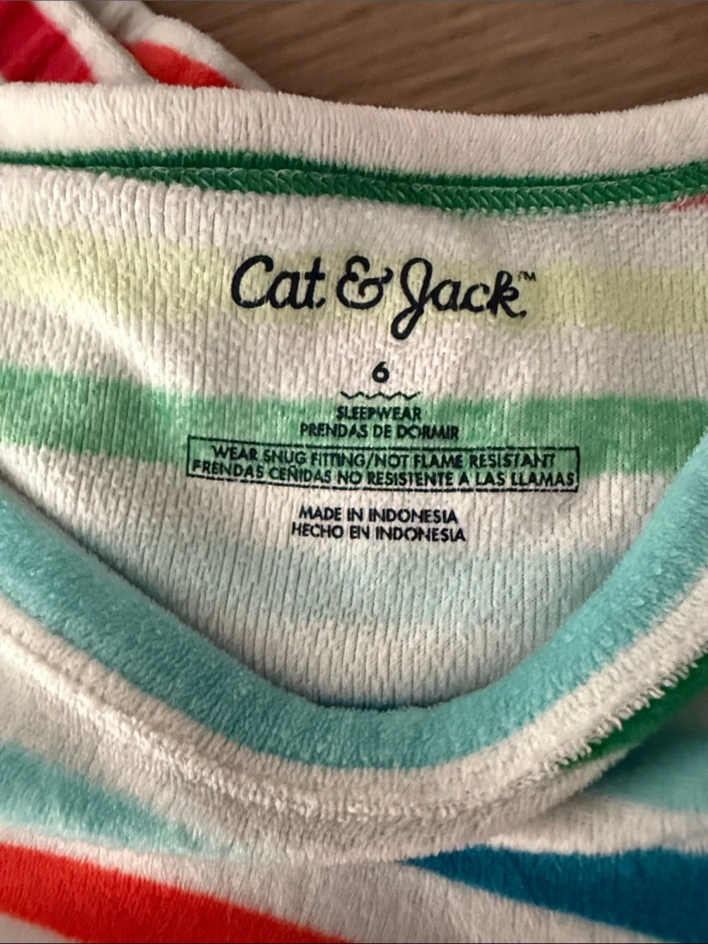 Cat & Jack Multicolor Striped Long-Sleeve Pajama Set - Red, Blue, Green